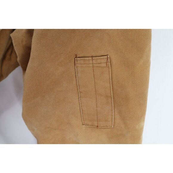 Vtg 80s Carhartt Mens 44S Distressed Quilted Canvas Insulated Coveralls Bibs USA - Picture 8 of 16